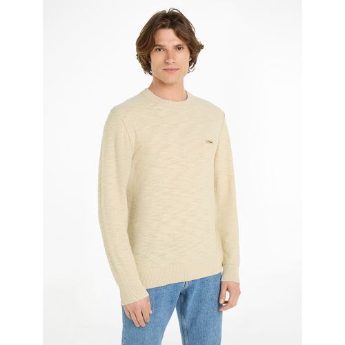 Maglione Girocollo In Slub Uomo Taglie S - calvin klein - Modalova