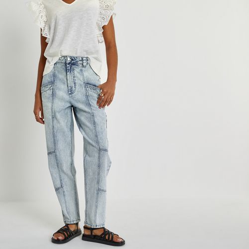 Jeans mom effetto neve, vita alta - LA REDOUTE COLLECTIONS - Modalova