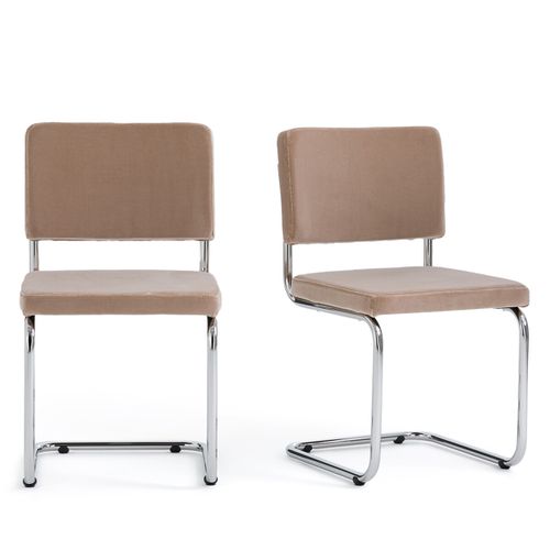 Confezione da 2 sedie cantilever in velluto, Sarva - LA REDOUTE INTERIEURS - Modalova