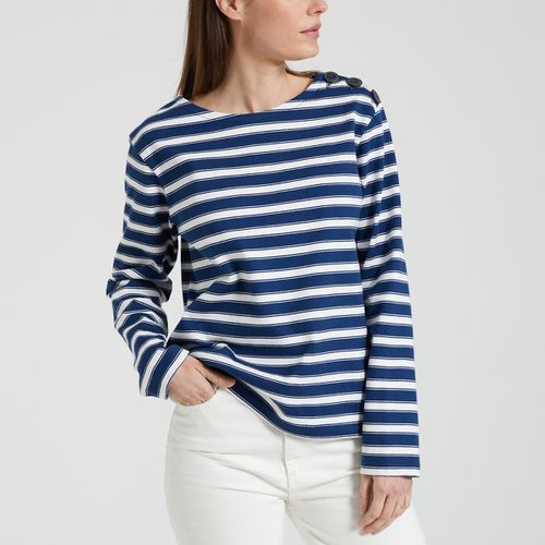 Maglione alla marinara, bottoni alle spalle - PETIT BATEAU - Modalova