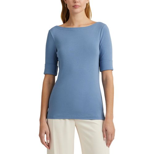 T-shirt Collo A Barchetta Maniche Corte Judy Donna Taglie M - lauren ralph lauren - Modalova