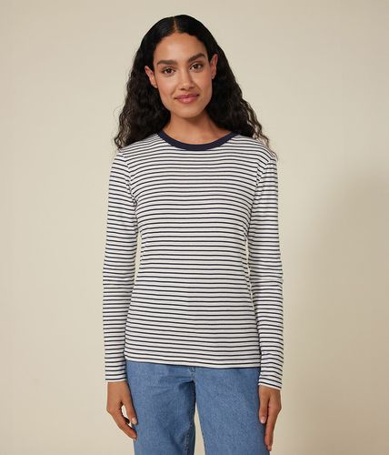 T-shirt L'iconique Maniche Lunghe A Coste Rigata Donna Taglie XS - petit bateau - Modalova