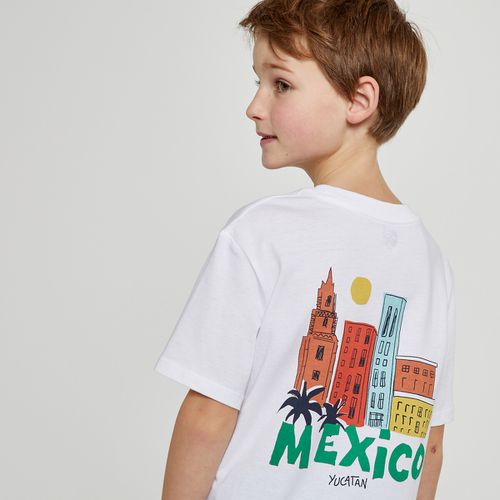 T-shirt Maniche Corte Stampa Mexico Taglie 6 anni - 114 cm - la redoute collections - Modalova