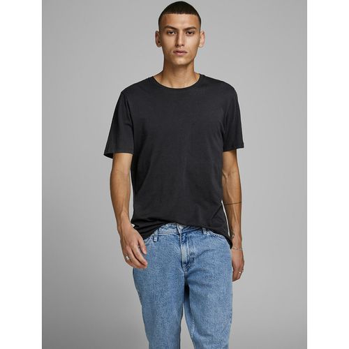 T-shirt scollo rotondo in cotone bio - JACK & JONES - Modalova