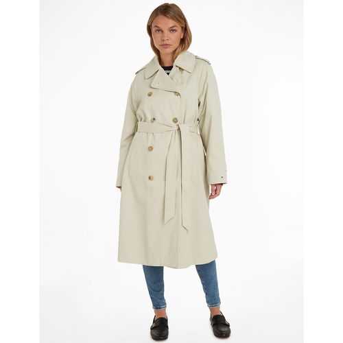 Trench Lungo Con Bottoni Donna Taglie 40 (FR) - 44 (IT) - tommy hilfiger - Modalova