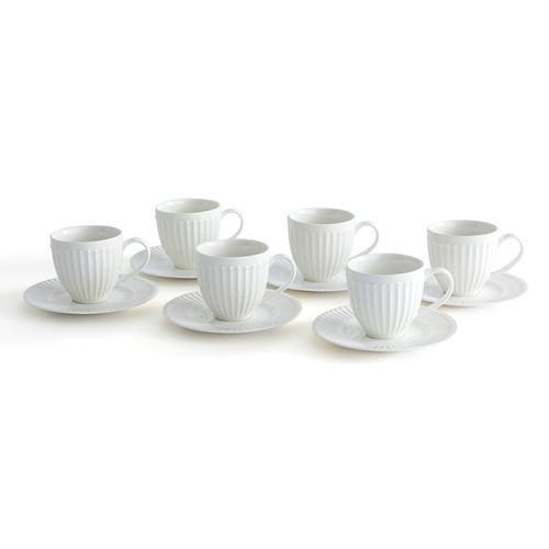 Confezione da 6 tazzine da tè con piattino, Jewely - LA REDOUTE INTERIEURS - Modalova