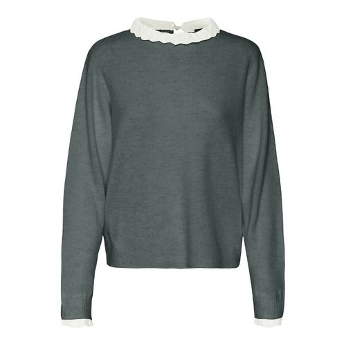 Maglione fine maglia, collo pizzo sangallo - VERO MODA - Modalova