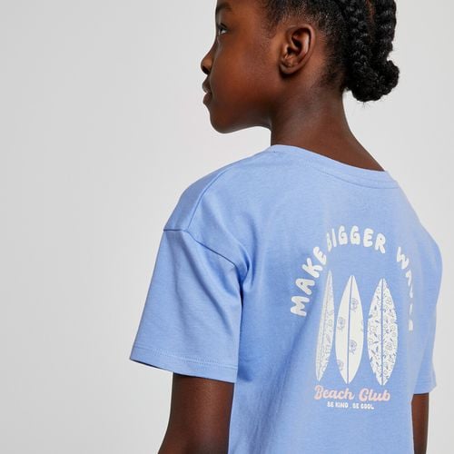 T-shirt Girocollo, Motivo Stampato Dietro Bambina Taglie 6 anni - 114 cm - la redoute collections - Modalova