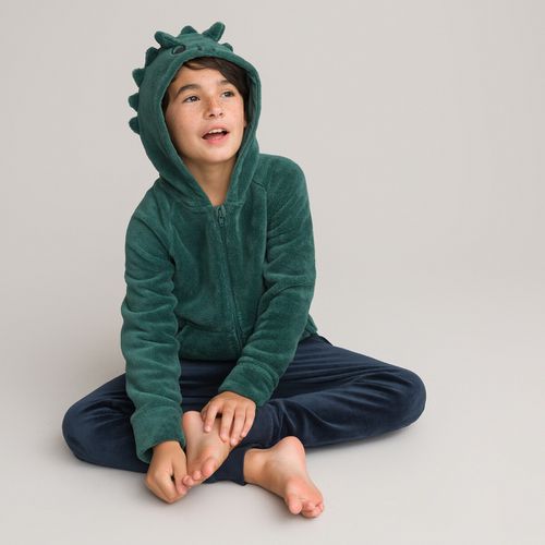 Giacca homewear con cappuccio in pile dinosauro - LA REDOUTE COLLECTIONS - Modalova