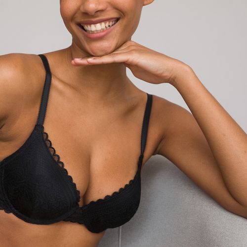 Reggiseno Imbottito In Pizzo Riciclato Donna Taglie 1 A - la redoute collections - Modalova