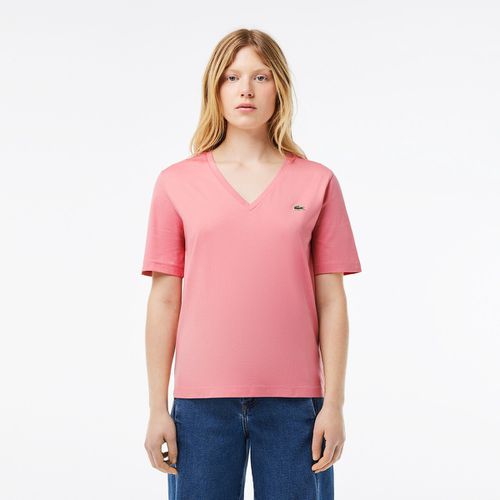 T-shirt casual scollo a V - LACOSTE - Modalova