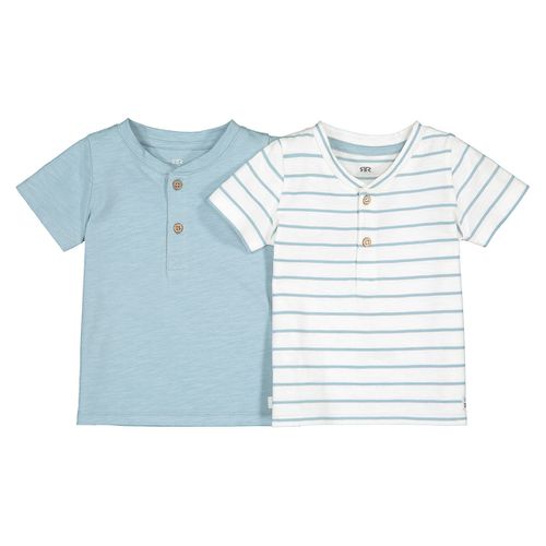 Confezione da 2 T-shirt cotone bio - LA REDOUTE COLLECTIONS - Modalova