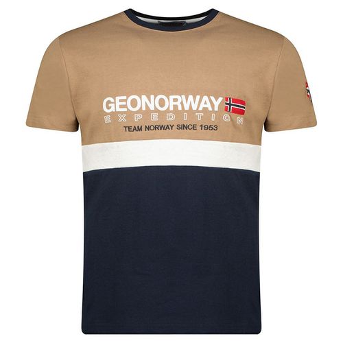 T-shirt Mc Bicolore Girocollo Jdouble Uomo Taglie L - geographical norway - Modalova