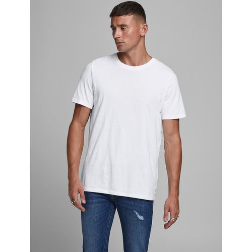 T-shirt scollo rotondo in cotone bio - JACK & JONES - Modalova