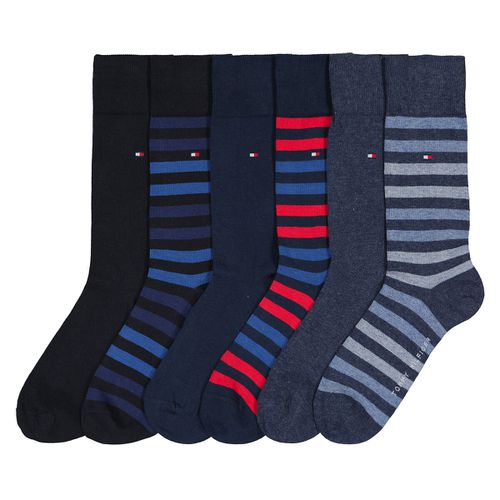 Confezione Da 6 Paia Di Calze Alte Uomo Taglie 39/42 - tommy hilfiger - Modalova