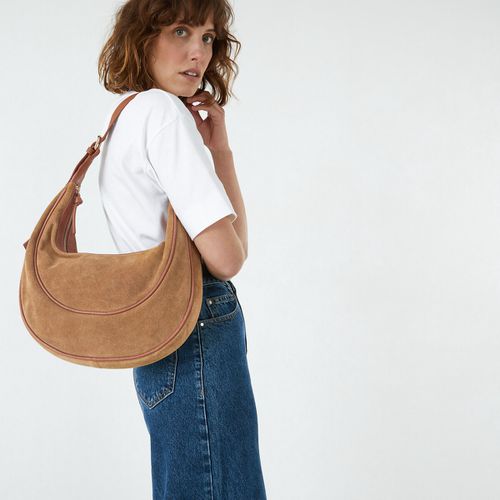 Borsa hobo in crosta di pelle - LA REDOUTE COLLECTIONS - Modalova