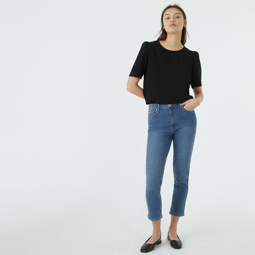 Jeans Slim Cropped, Vita Alta Donna Taglie 38 - la redoute collections - Modalova