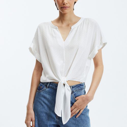 Blusa corta da annodare - VERO MODA - Modalova