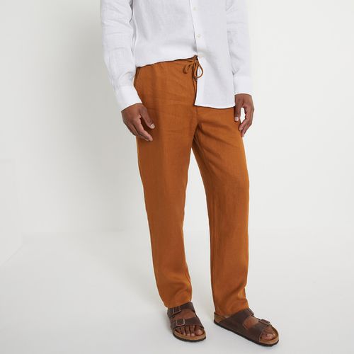 Pantaloni dritti in lino - LA REDOUTE COLLECTIONS - Modalova