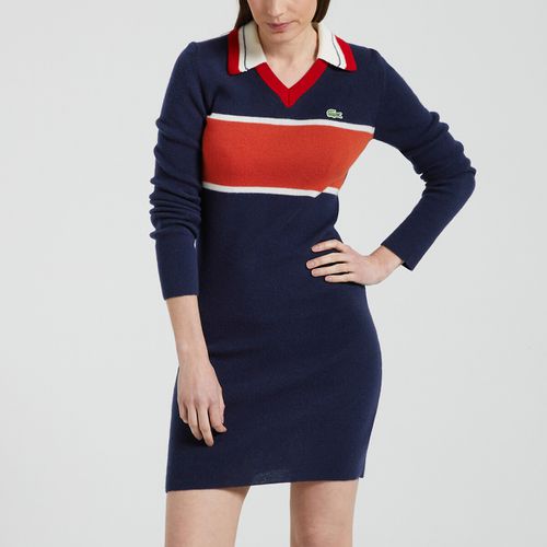 Abito Polo Con Righe A Contrasto Donna Taglie 42 - lacoste - Modalova