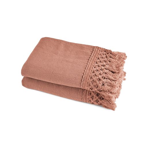 Confezione da 2 asciugamano per ospiti cotone bio/lino Kiramy - AM.PM - Modalova
