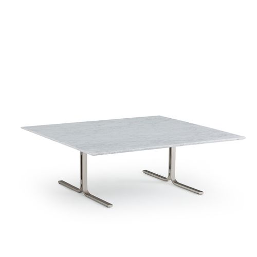Tavolo basso quadrato in marmo e metallo, Belno - AM.PM - Modalova