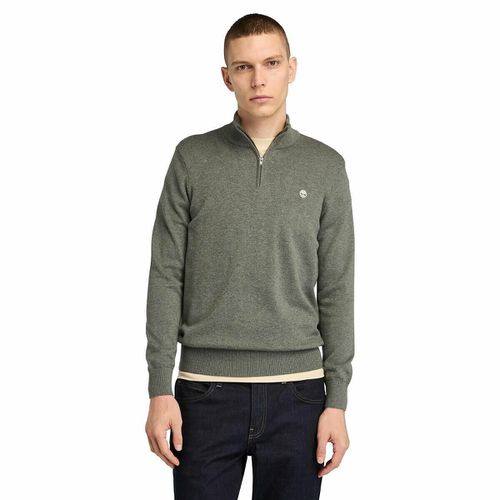 Pull Collo Con Cerniera In Cotone Regular Uomo Taglie S - timberland - Modalova