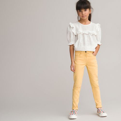 Pantaloni 5 Tasche Con Ricamo Bambina Taglie 10 anni - 138 cm - la redoute collections - Modalova