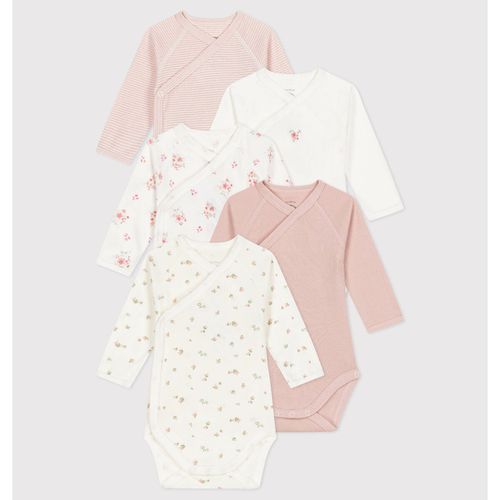 Confezione da 5 body a maniche lunghe - PETIT BATEAU - Modalova