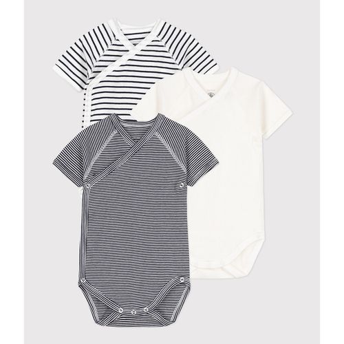 Confezione da 3 body incrociati maniche corte - PETIT BATEAU - Modalova