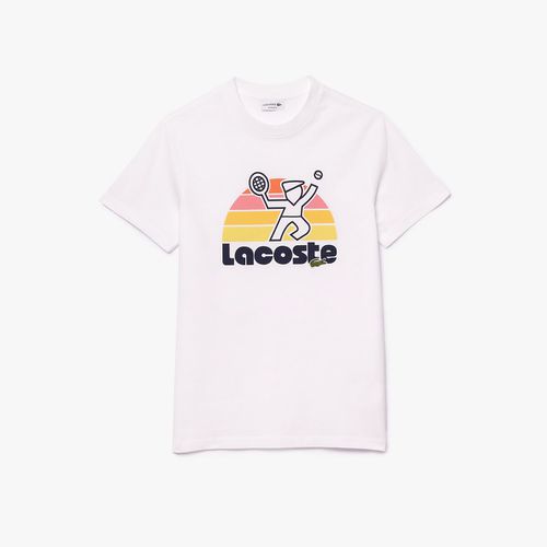 T-shirt girocollo in jersey con logo - LACOSTE - Modalova