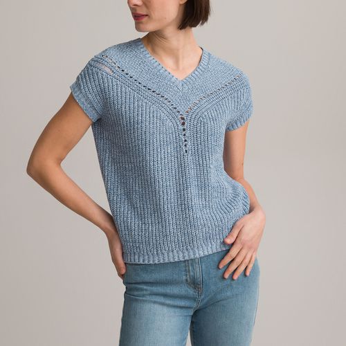 Maglione scollo a V, maglia moulinée - ANNE WEYBURN - Modalova