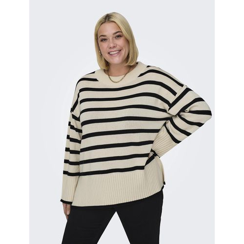 Maglione Scollo Rotondo A Righe Donna Taglie 46/48 - only carmakoma - Modalova