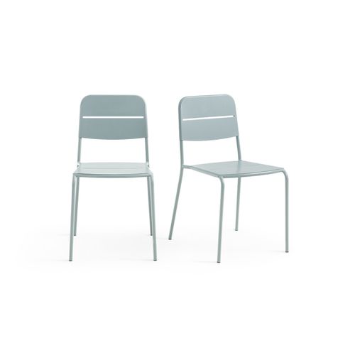 Confezione da 2 sedie da giardino in metallo acciaio, Dune - LA REDOUTE INTERIEURS - Modalova