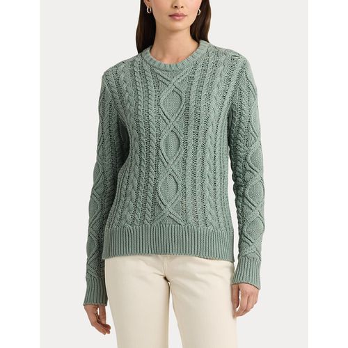 Maglione A Trecce Girocollo Maglia Di Cotone Hilvaite Donna Taglie S - lauren ralph lauren - Modalova