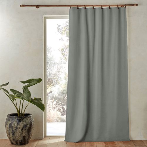 Tenda Lino Lavato Oscurante Passanti In Pelle, Private Taglie 140 x 260 cm - am.pm - Modalova