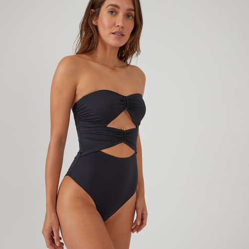 Costume da bagno intero bustier, tagli davanti - LA REDOUTE COLLECTIONS - Modalova