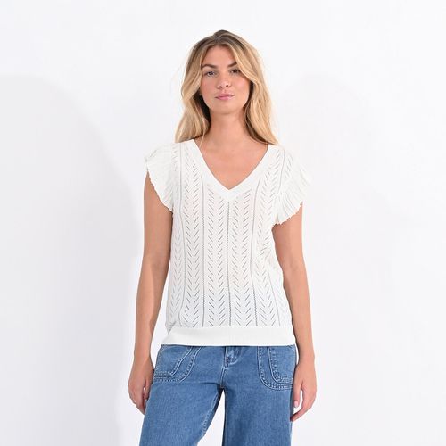 Maglione Scollo A V A Maniche Corte Donna Taglie XS - molly bracken - Modalova