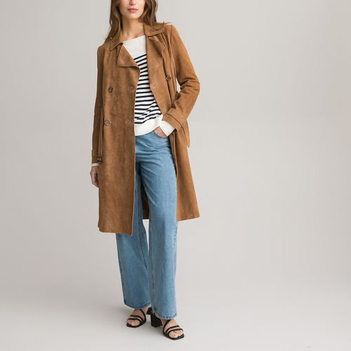 Giacca Trench Lungo In Pelle Donna Taglie 34 (FR) - 38 (IT) - la redoute collections - Modalova