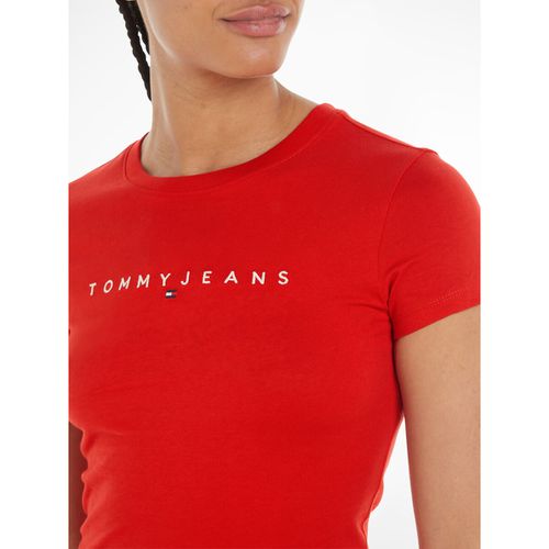 T-shirt Girocollo, Taglio Aderente Donna Taglie L - tommy jeans - Modalova