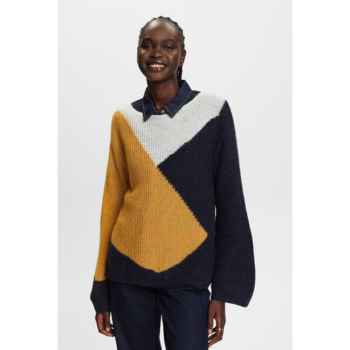 Maglione Tricolore Colorblock Girocollo Donna Taglie S - esprit - Modalova