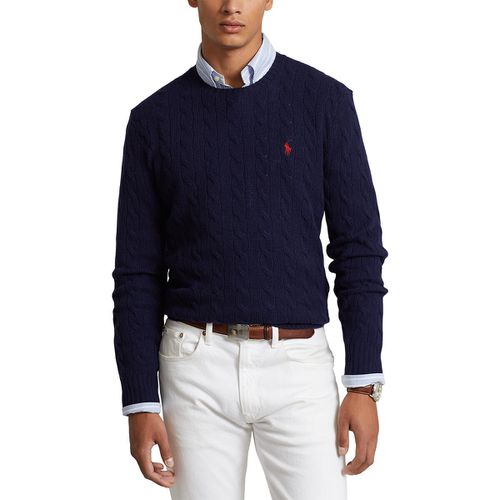 Pull Girocollo In Lana E Cachemire Uomo Taglie M - polo ralph lauren - Modalova