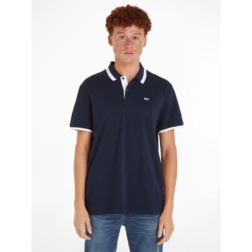 Polo maniche corte dritta con profilo - TOMMY JEANS - Modalova