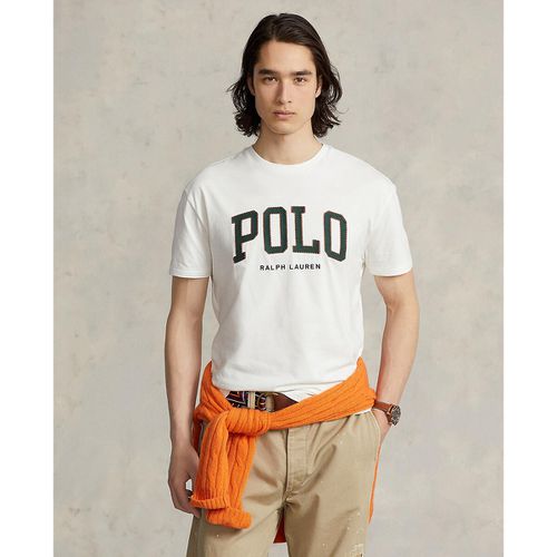 T-shirt dritta girocollo con logo - POLO RALPH LAUREN - Modalova