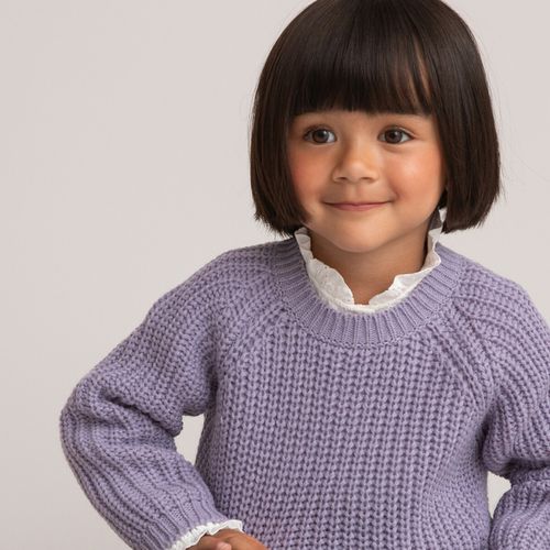 Maglione Girocollo In Maglia Grossa Bambina Taglie 3 mesi - 60 cm - la redoute collections - Modalova