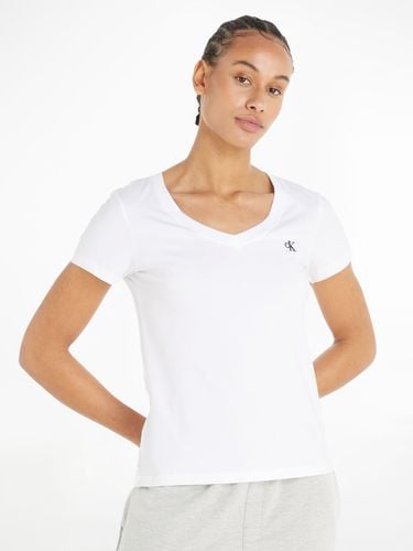 T-shirt scollo a v maniche corte - CALVIN KLEIN JEANS - Modalova