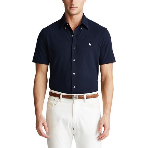 Camicia dritta in cotone piqué - POLO RALPH LAUREN - Modalova