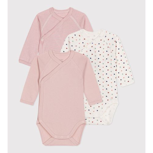 Confezione da 3 body incrociati a maniche lunghe - PETIT BATEAU - Modalova