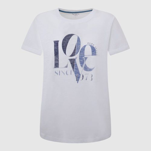 T-shirt Maniche Corte Con Stampa Donna Taglie L - pepe jeans - Modalova
