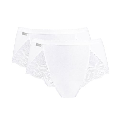 Confezione da 2 slip midi in cotone e pizzo - PLAYTEX - Modalova